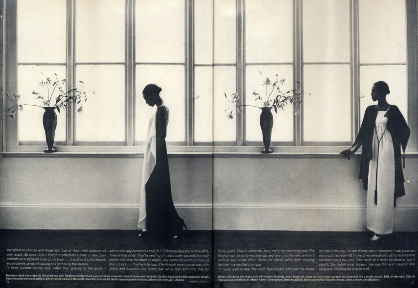 Photographed by Barry Lategan