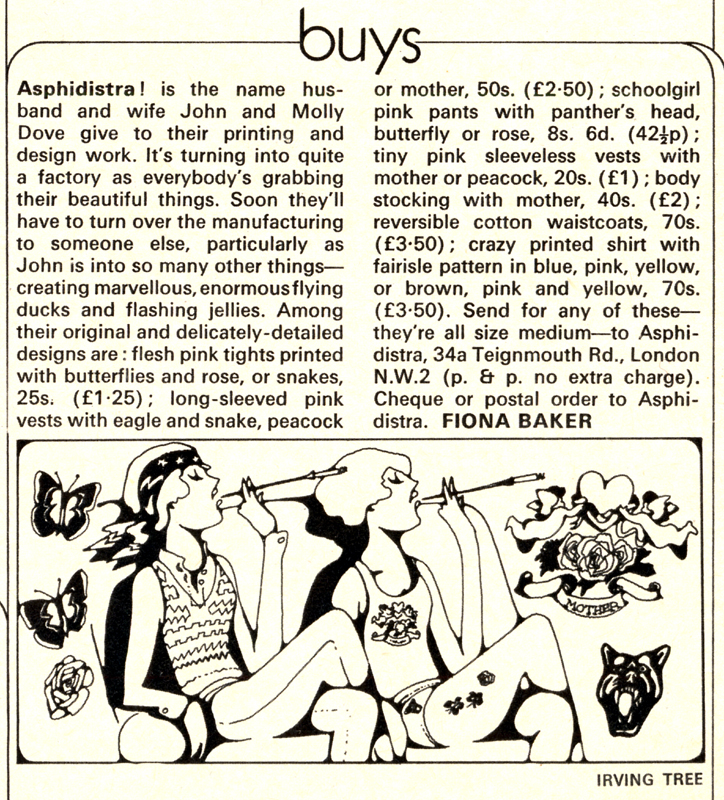 asphidistra john molly dove jan 71