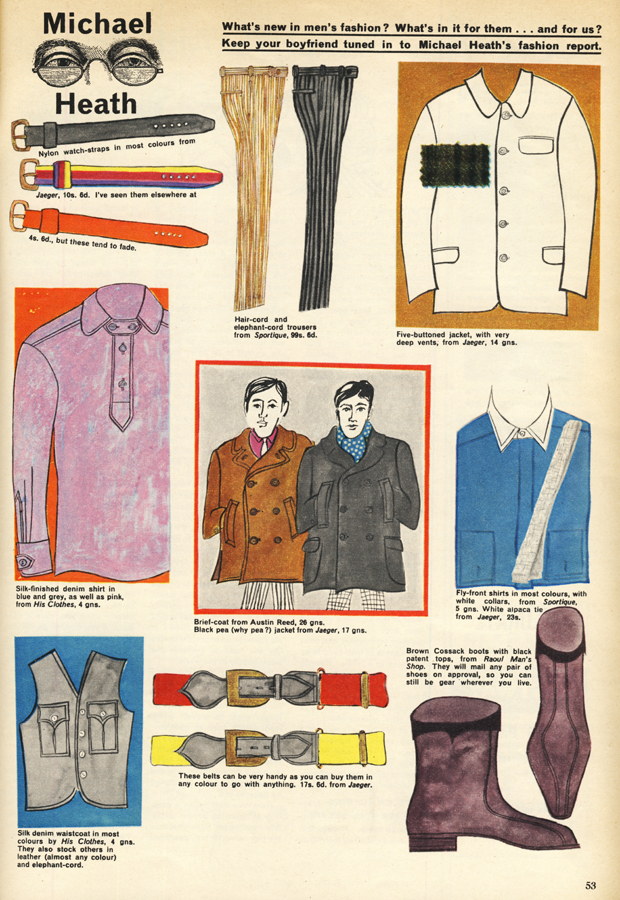 What's new in men's fashion? What's in it for them ... and for us? Keep your boyfriend tuned in to Michael Heath's fashion report