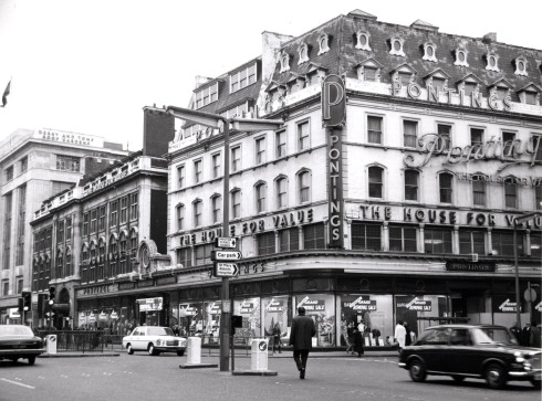 Pontings (Derry & Toms, later Big Biba can be seen on the far left). http://rbkclocalstudies.wordpress.com/tag/pontings/