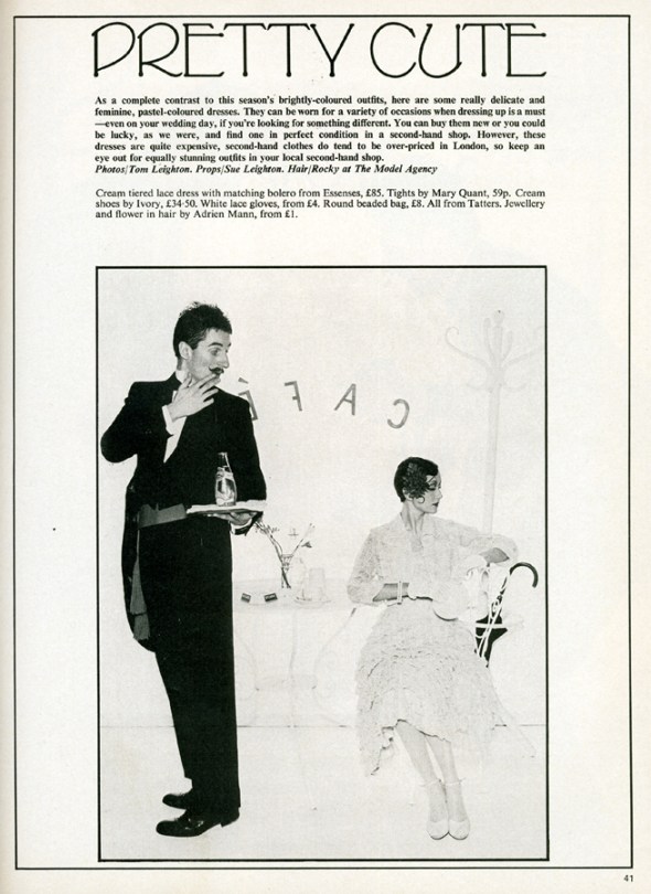 Cream tiered dress and matching bolero from Essences. Shoes by Ivory. 